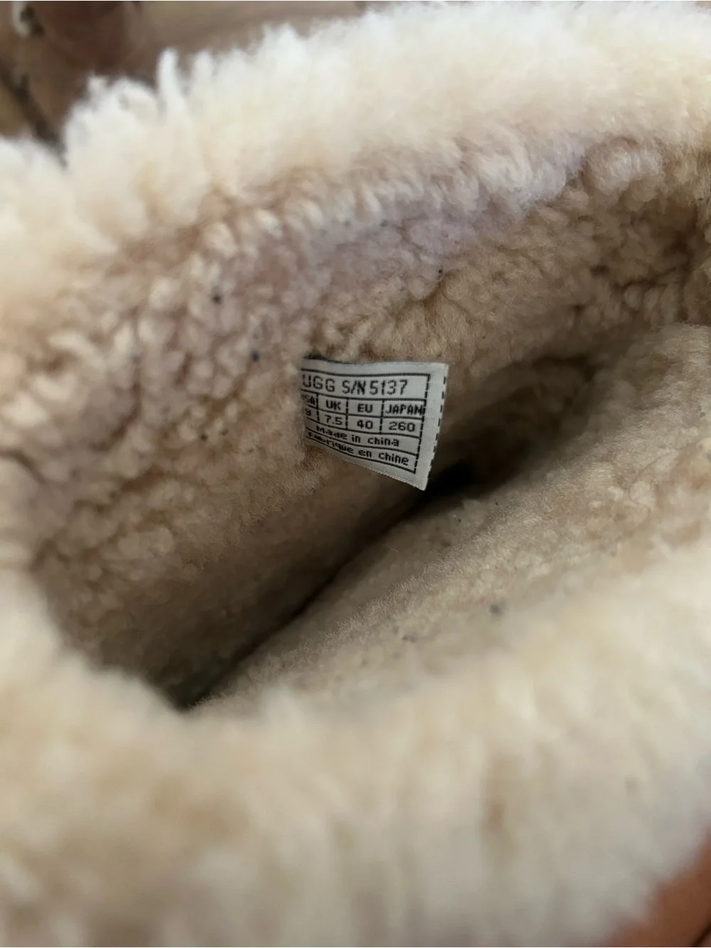 UGG Tan Shearling-Trim Winter Boots
